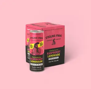 CF 50mg THC Sparkling Raspberry Lemonade, 4 Pack