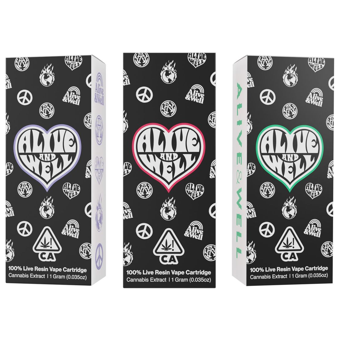 Alive & Well - Blueberry Cookies 100% Live Resin Vape Cartridge 1g