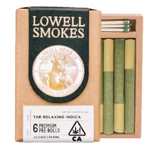 Lowell- The Relaxing Indica 6PK Prerolls 3.5g (I)