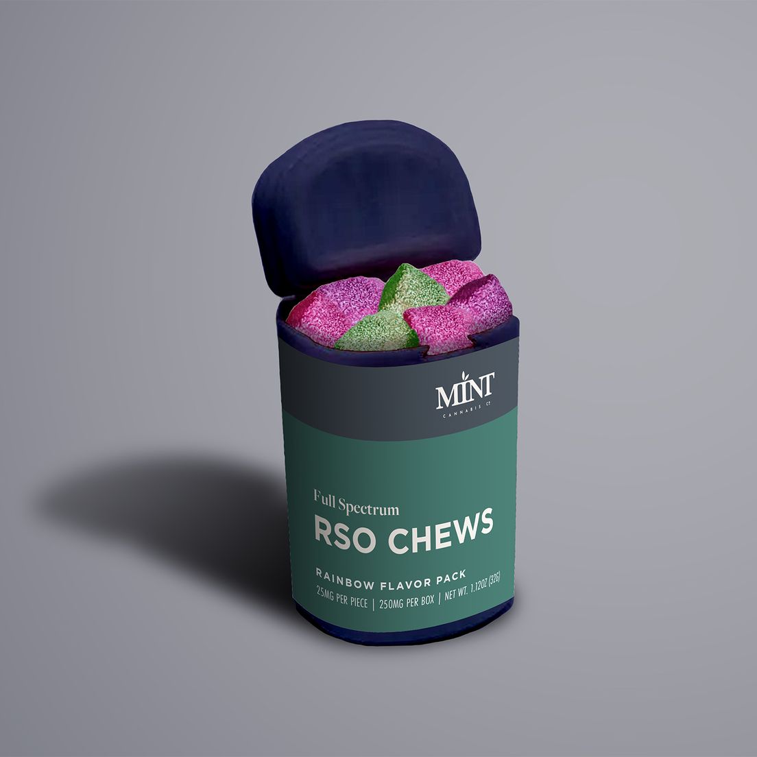 Mint RSO Gummy Chew - 25mg/250mg (Indica)