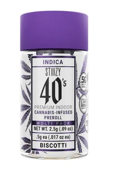 Stiiizy 40 Biscotti 5pk Prerolls