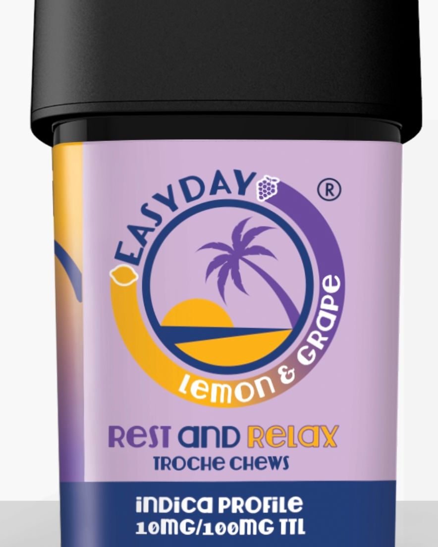 Gummies- Rest and Relax Lemon Grape 10mg THC 10-pk