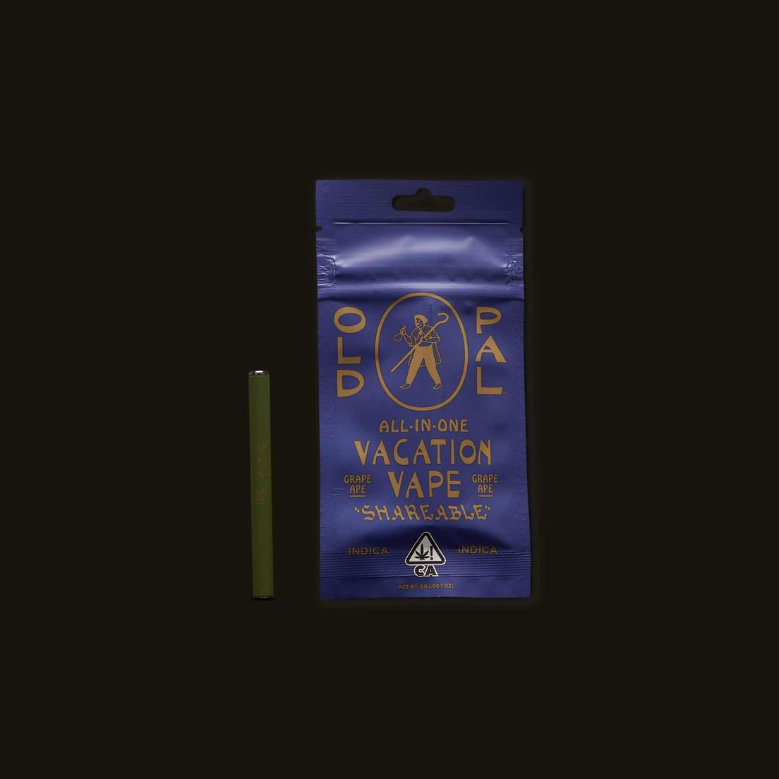 .2g Grape (Indica) Disposable Cart - OLD PAL