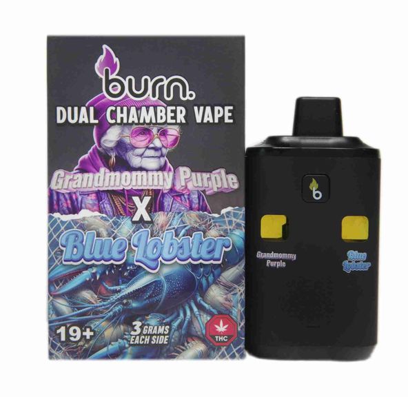 6 Gram Dual Chamber Burn Disposable – Grand Mommy Purple + Blue Lobster (3+3 Gram)