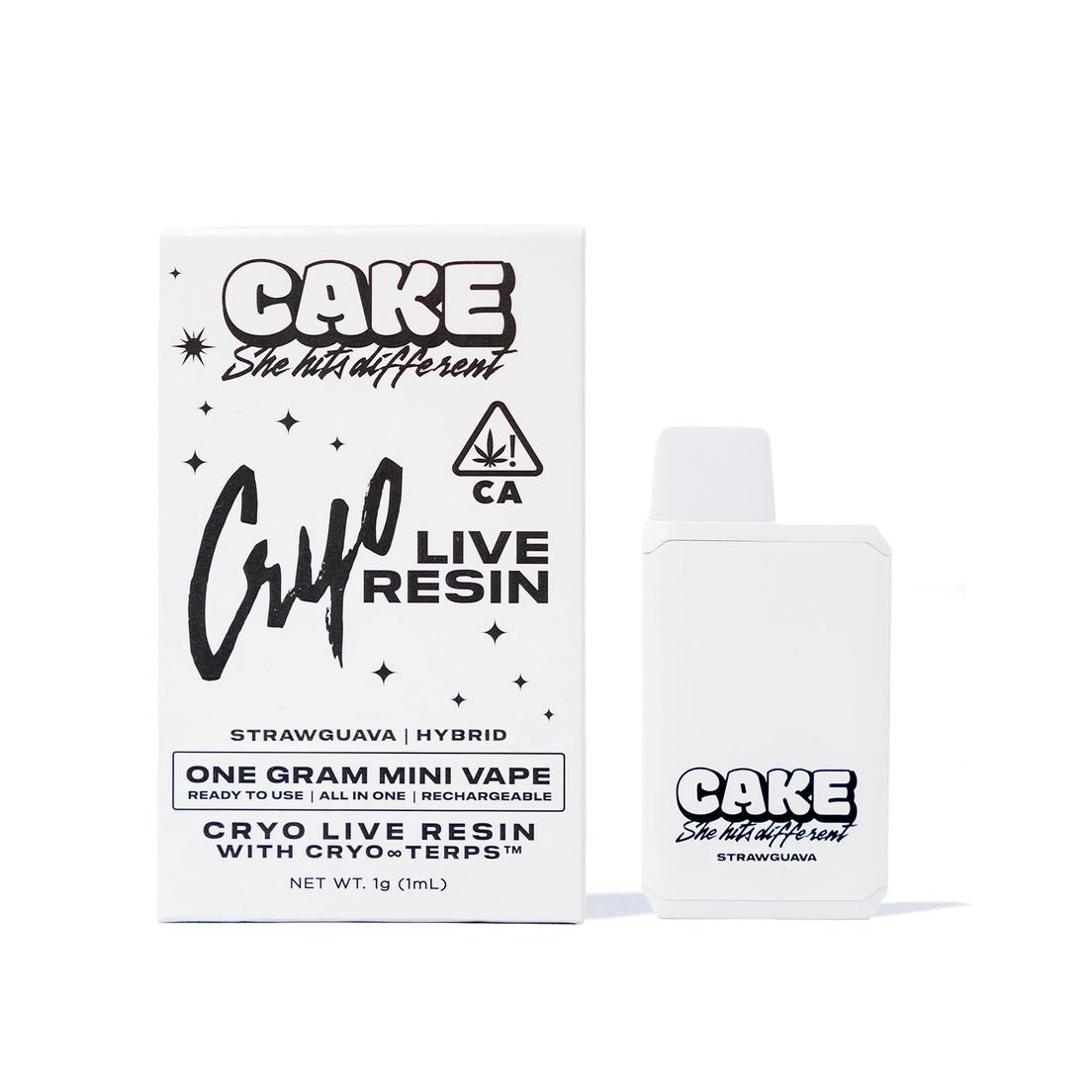 Cake Live Resin AIO Vape Strawguava 1g