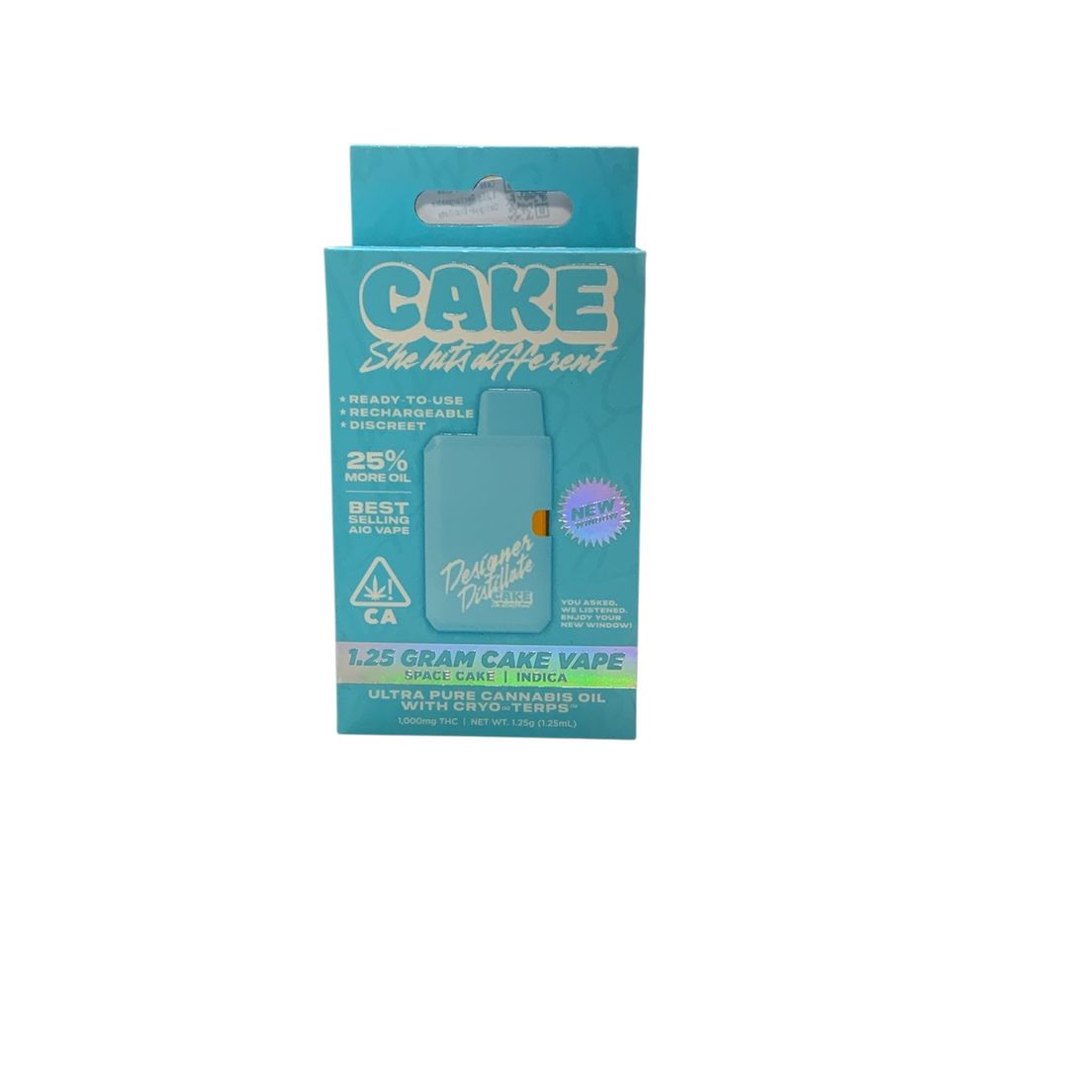 Cake - Space Cake 1.25g Rechargeable Designer Distillate