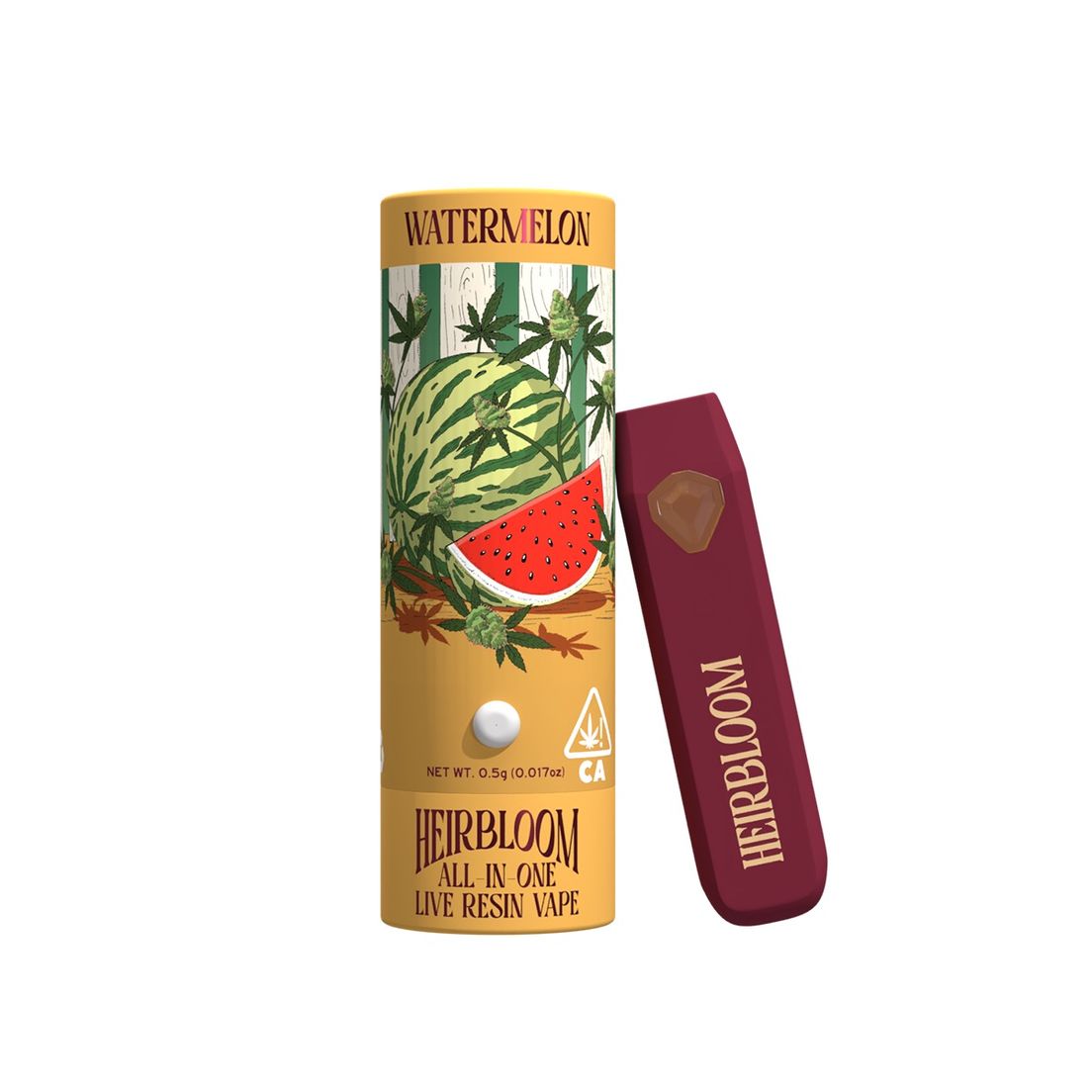 Heirbloom by CBX- Watermelon Live Resin Disposable .5g (S)