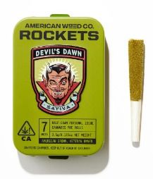American Weed Company Devil's Dawn High THC Infused 7 Pack Prerolls 0.5g