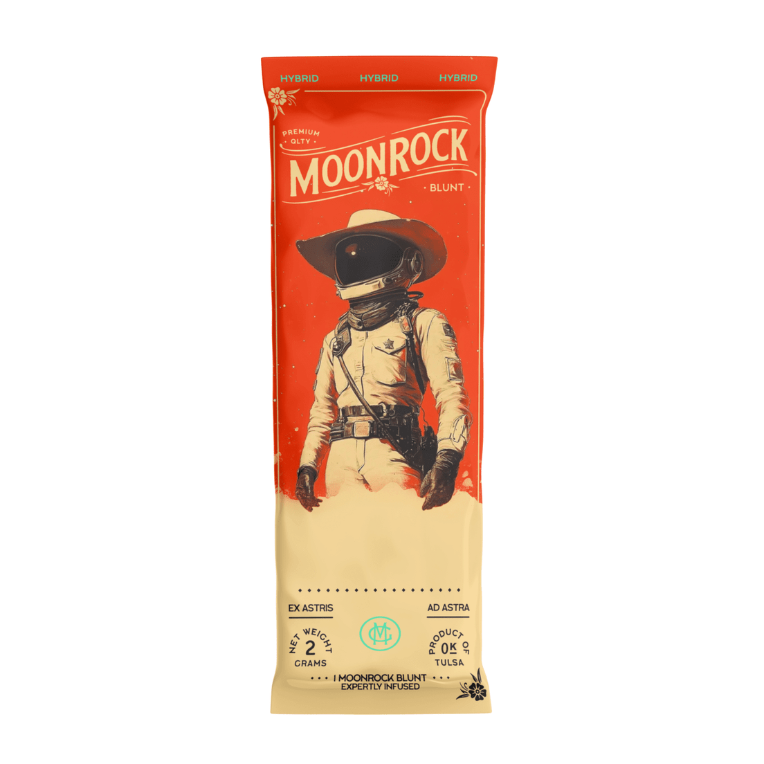2pk 1.5g Moonrock Infused Blunt by Lone Wolf - Tropical Trainwreck