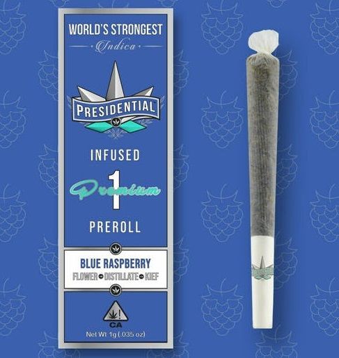 PRESIDENTIAL-INFUSED PREROLL-1G-BLUE RASPBERRY