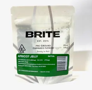 A. Brite 3.5g Pre-Ground Shake - Quality 7.5/10 - Apricot Jelly