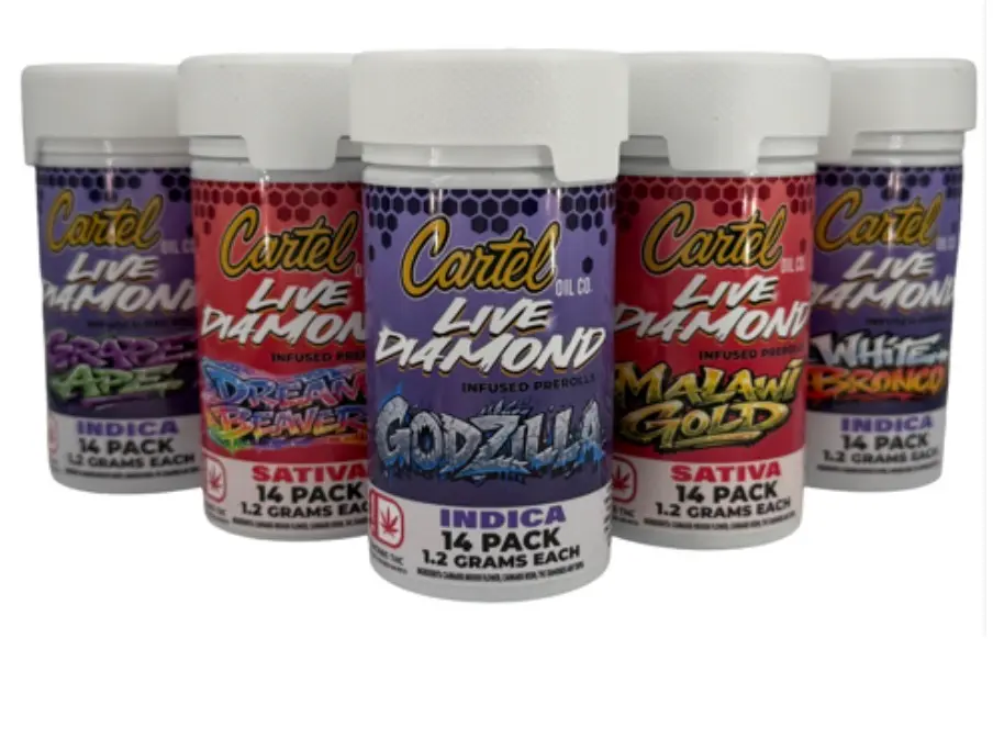 Cartel Oil Co - Diamond Infused Pre Roll Pack - 16.8g - Indica - Gravity