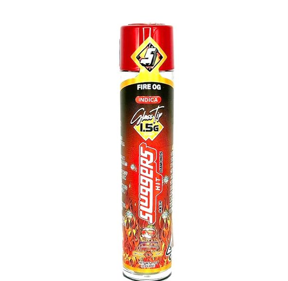 B2 GET PREROLL - Sluggers - Fire OG - 1.5g, HASH & DIAMONDS INFUSED!