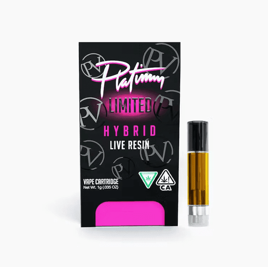 Platinum Live Resin Cartridge Strawberry Bliss 1g