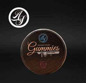 Alt Sol x Pink Fox | Lemon Skunk | Rosin Gummies | 25mg each | 10-Pack (250mg) | Sativa-Hybrid