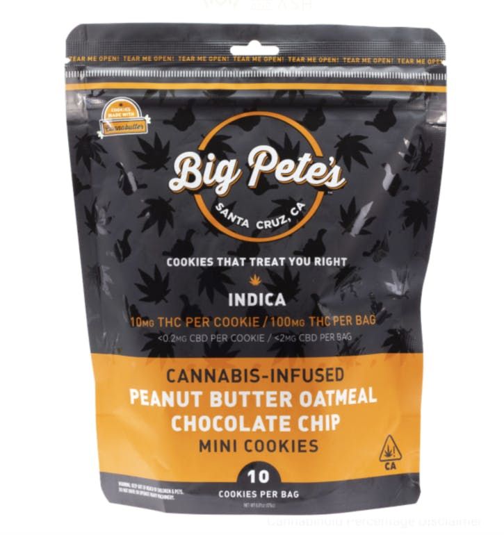 Big Pete's Treats - (Cruz'n Combo) PB/OAT/CC 10pk 100mg Indica