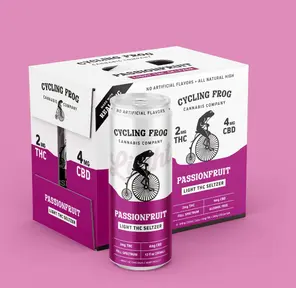 CF 2mg THC Passionfruit Seltzer, 6 Pack