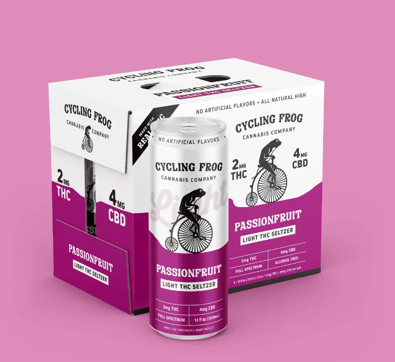 CF 2mg THC Passionfruit Seltzer, 6 Pack