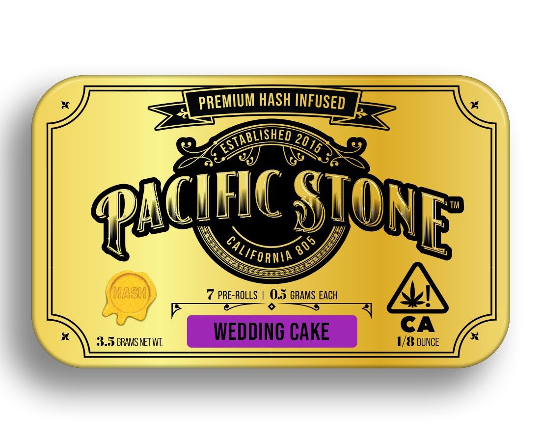 Pacific Stone Hash Infused Pre-roll 7pk Wedding Cake 3.5g