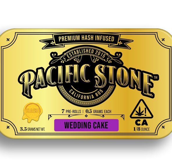 Pacific Stone Hash Infused Pre-roll 7pk Wedding Cake 3.5g