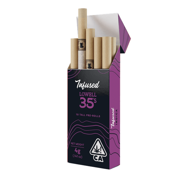 PRE-ORDER ONLY Lowell Herb Co. - Lowell Infused 35's | 4g Pre-Roll Pack | Stargazer Indica 4g