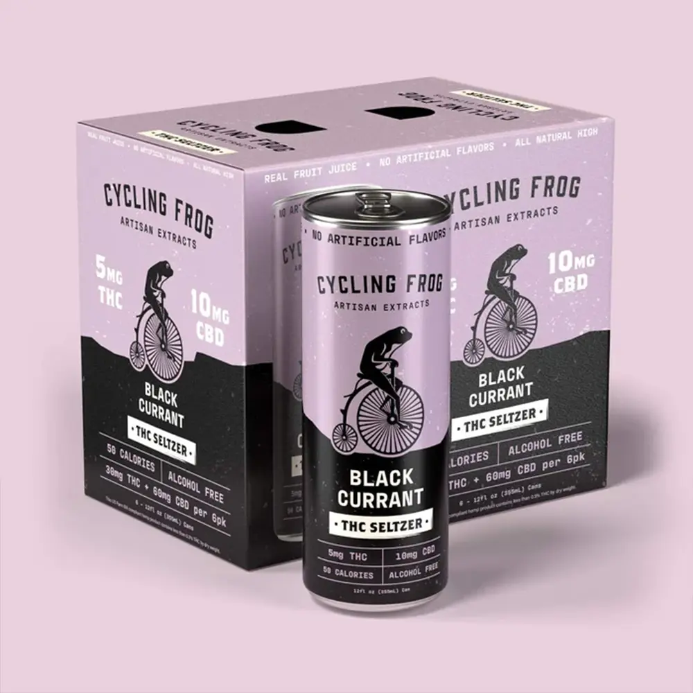 CF 5mg THC Black Currant Seltzer, 6 Pack