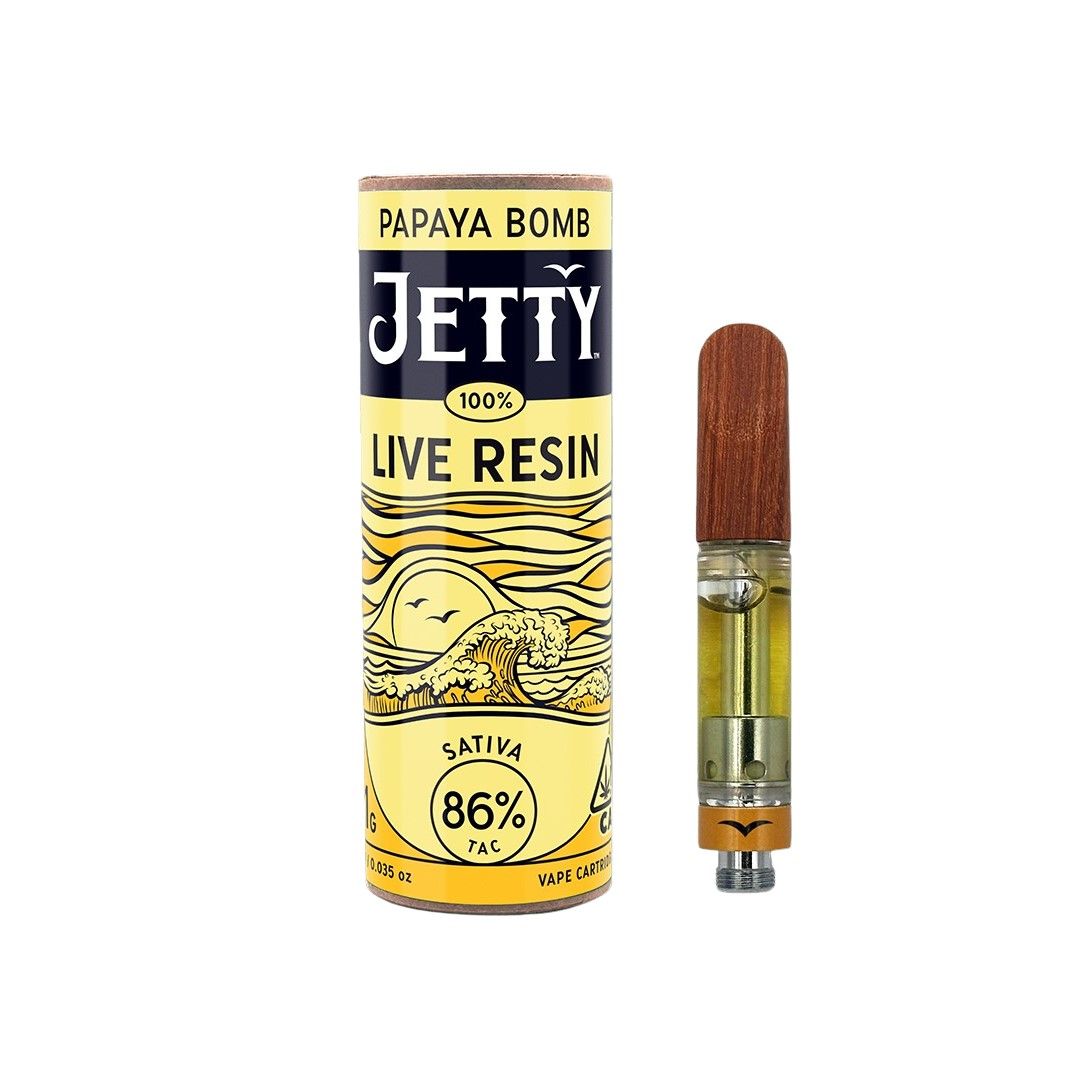 Jetty Live Resin Cartridge Papaya Bomb 1g