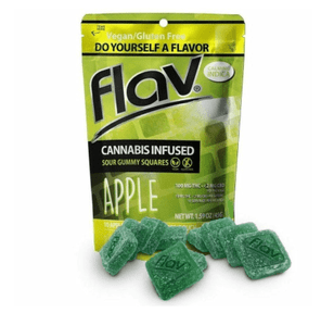 Apple 100mg Gummy Squares
