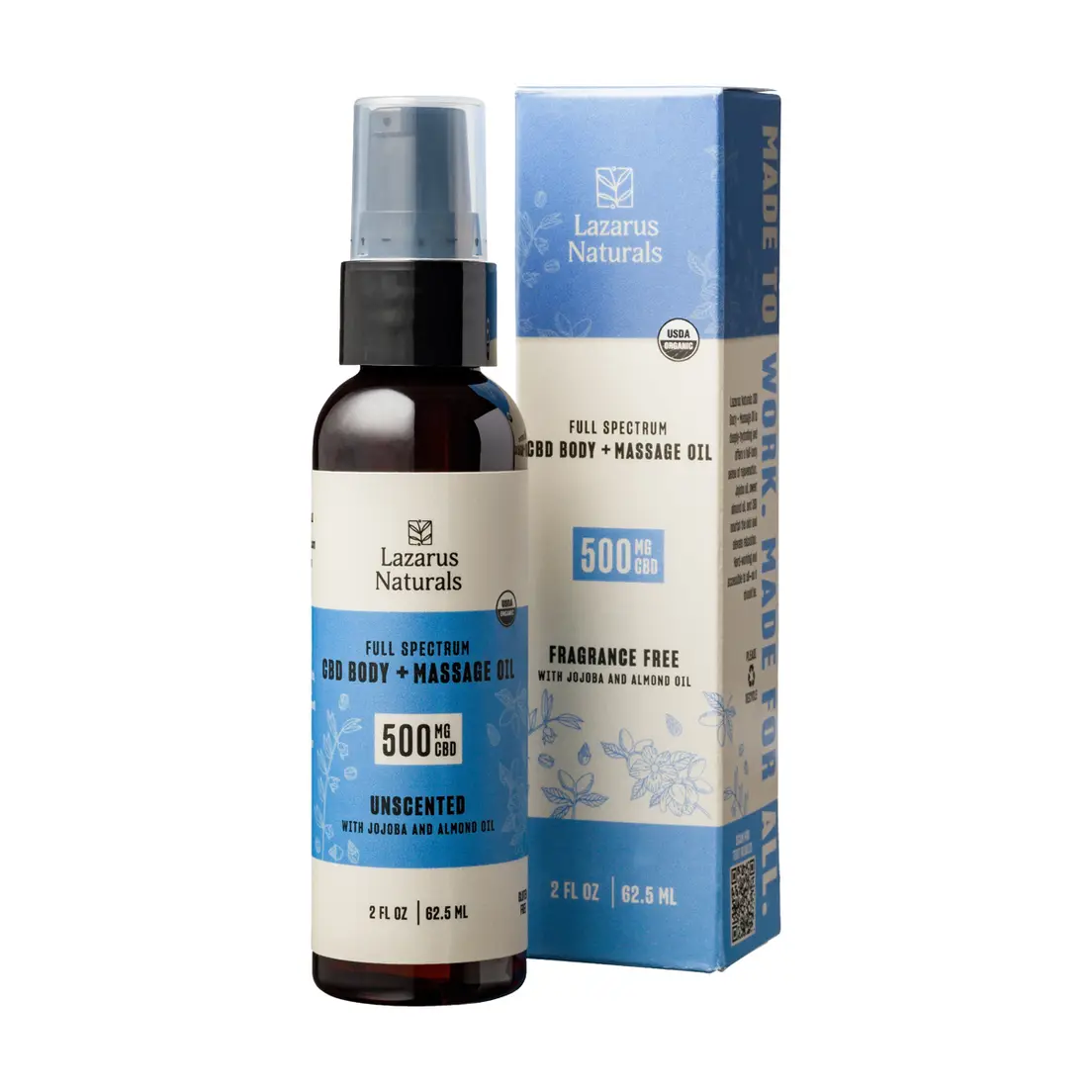 Lazarus CBD Body & Massage Oil, 500mg