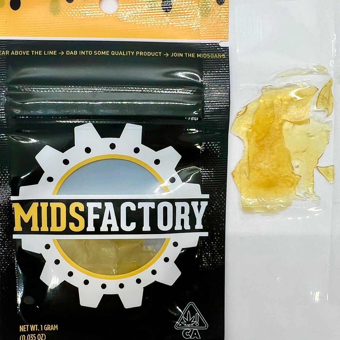 1g White Gelato (Hybrid) Shatter - MidsFactory