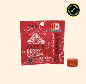 250mg THC Singles Gummy - Razzle Berry and Cream 8.00 g