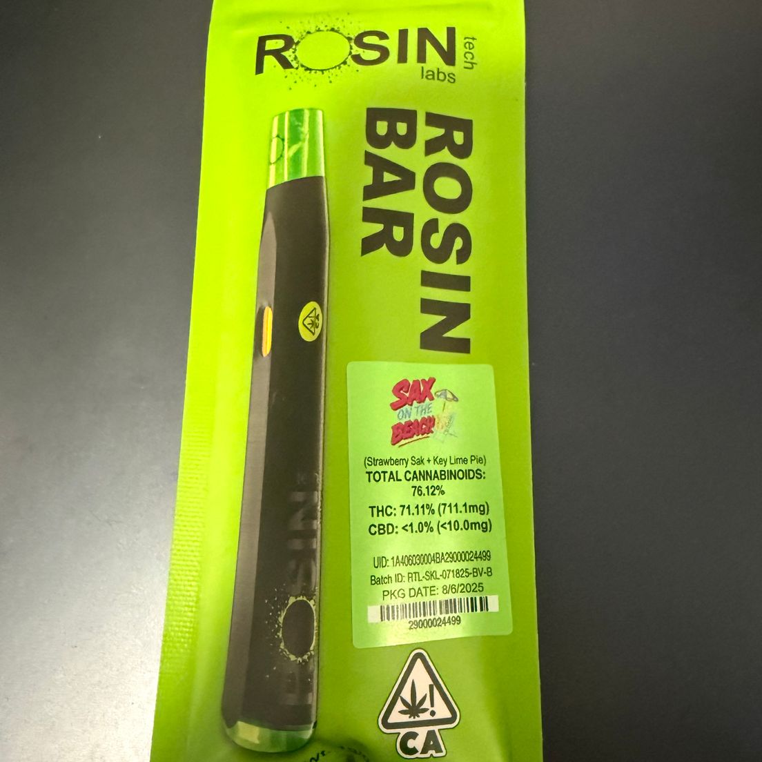 Rosin Tech Labs- Sax on the Beach Rosin Bar 1g (H)