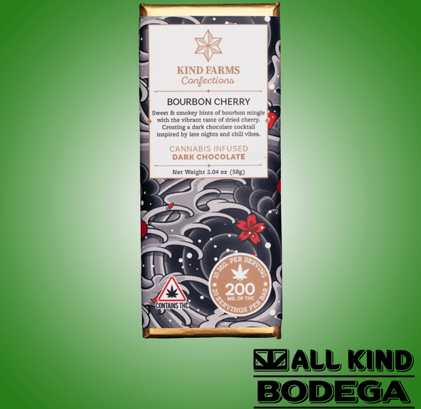 Bourbon Cherry Chocolate bar 200mg (@kind_farms)