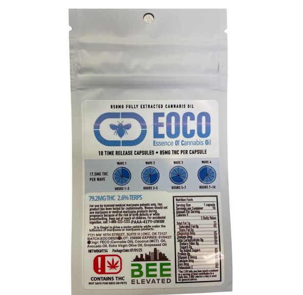 BEE ELEVATED FECO TIME RELEASE CAPSULES 850MG