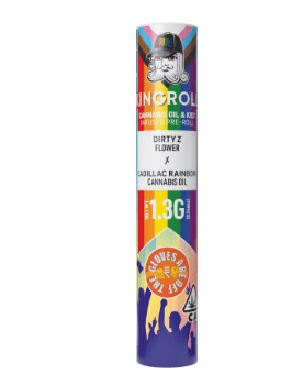 [Kingroll] Infused Preroll - 1.3g - Dirty Z Flower x Cadillac Rainbow (H)