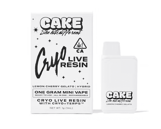 Cake Live Resin AIO Vape Lemon Cherry Gelato 1g