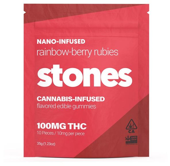 100mg Rainbow Berry Rubies Gummies - STONES
