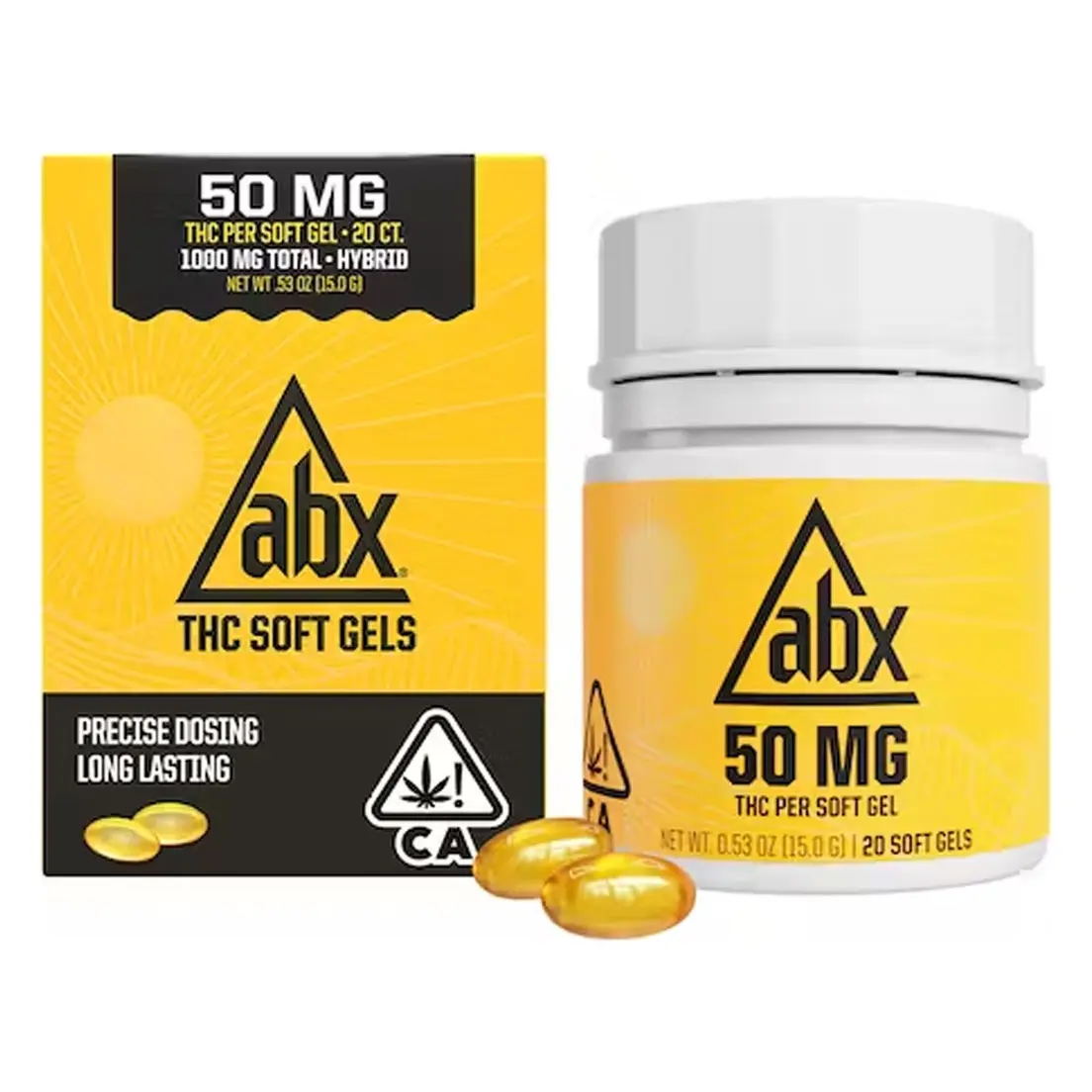 ABX - 50mg THC Soft Gels - 20ct
