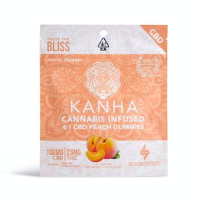 Kanha- PEACH 4:1 CBD GUMMIES
