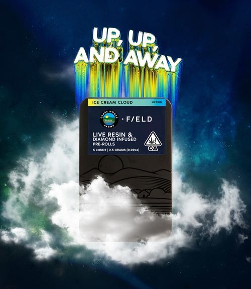 Glass House Farms Ice Cream Cloud Live Resin & Diamond Infused 5pk prerolls