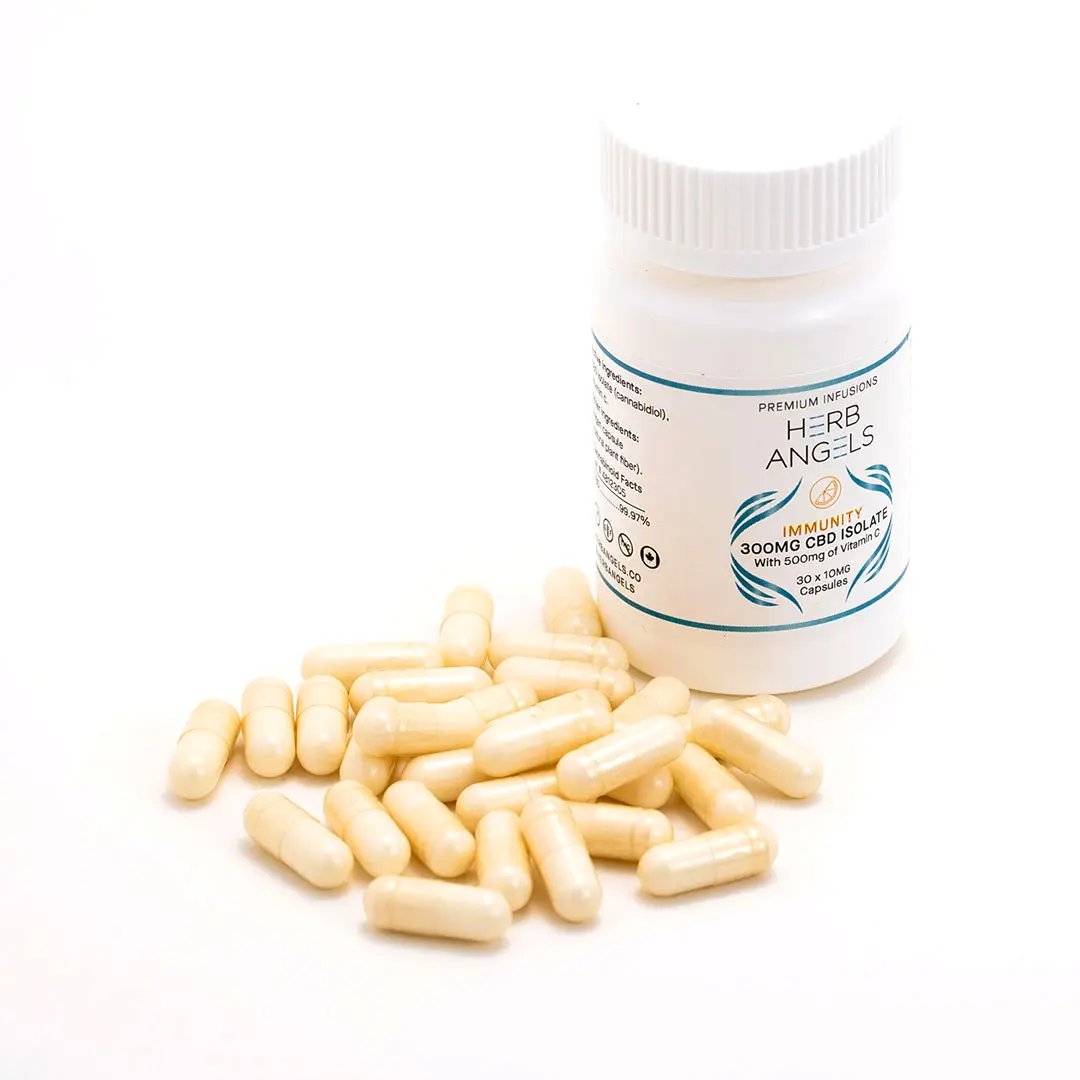 Capsules: Immunity 300mg (10mgx30) CBD Isolate by Herb Angels
