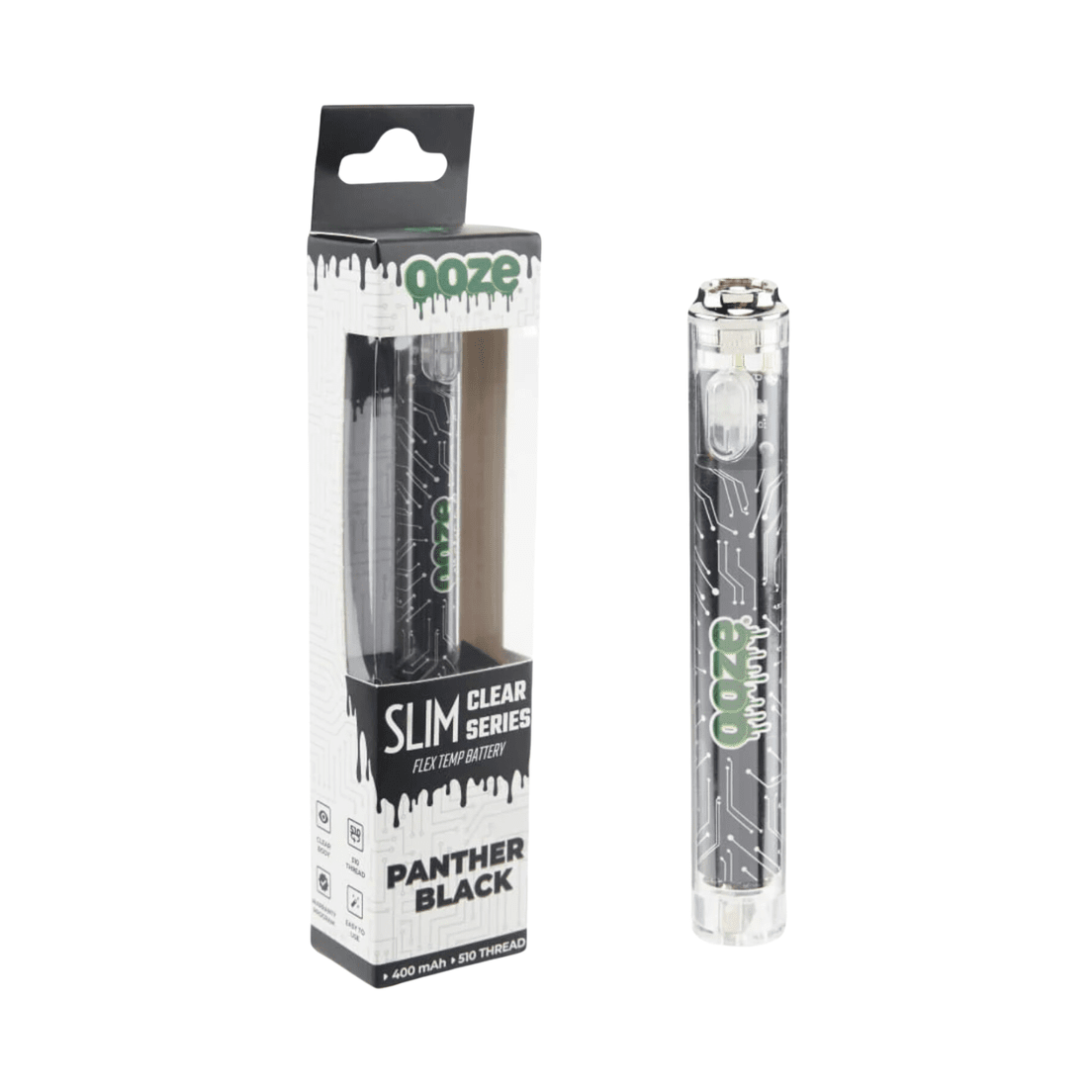 Ooze - 510 Vape Battery (USB-C Connector) - Panther Black