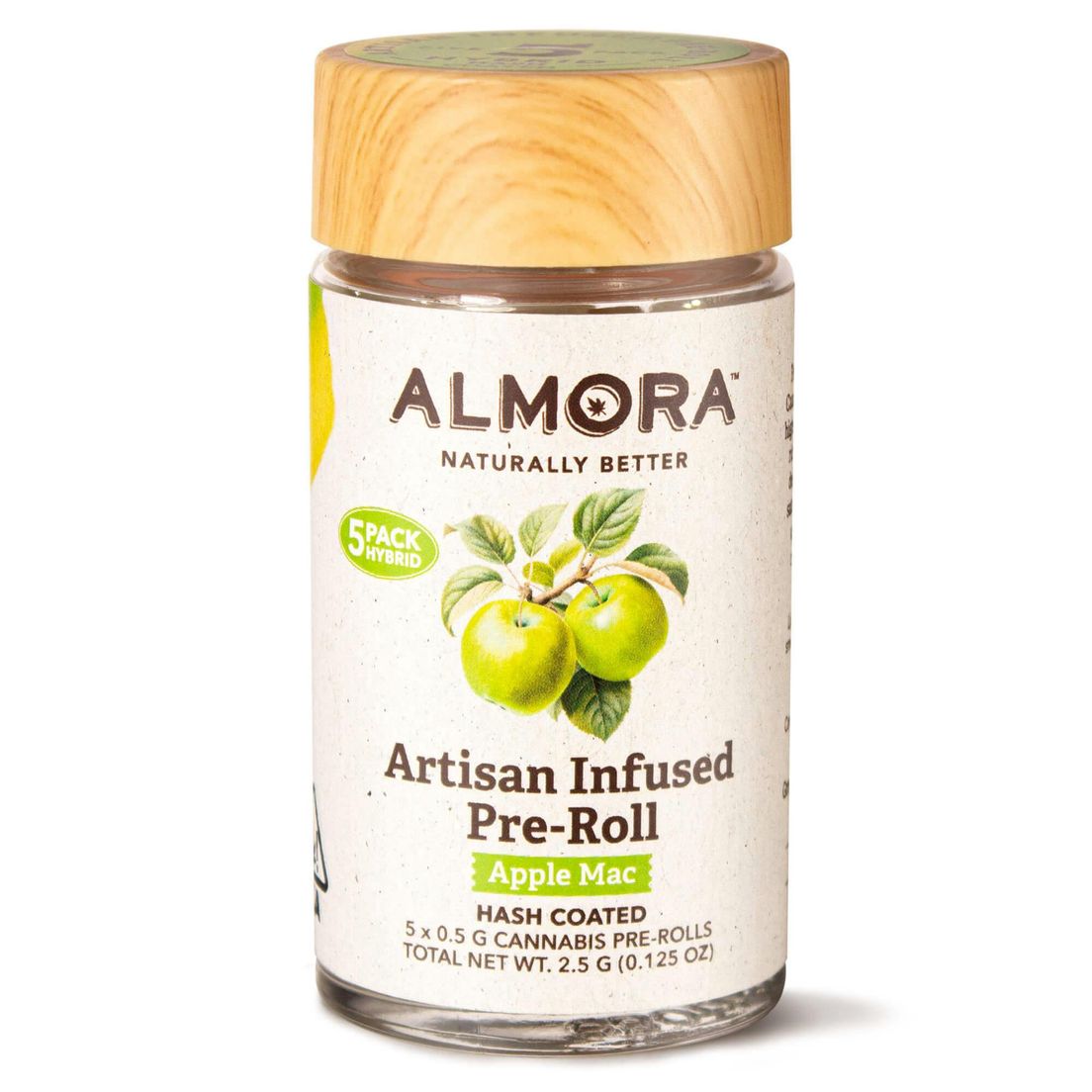 Almora - (x5) .5g Artisan Infused Prerolls - 2.5g - Apple Mac
