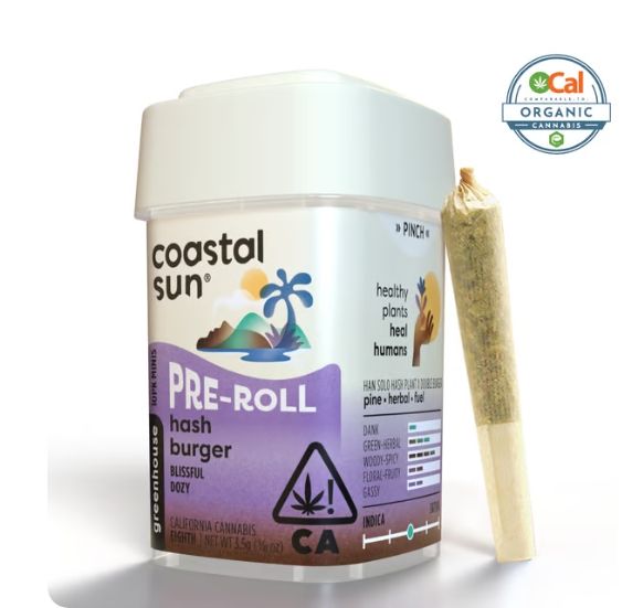 Coastal Sun - Hash Burger 10pk Prerolls 3.5g