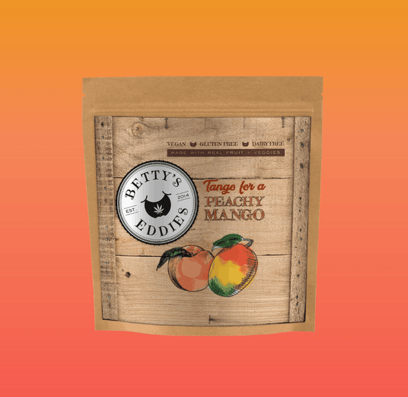 Betty's Eddies Peachy Mango Taffies - 10mg each - 100mg total - 10 pcs - Full Spectrum