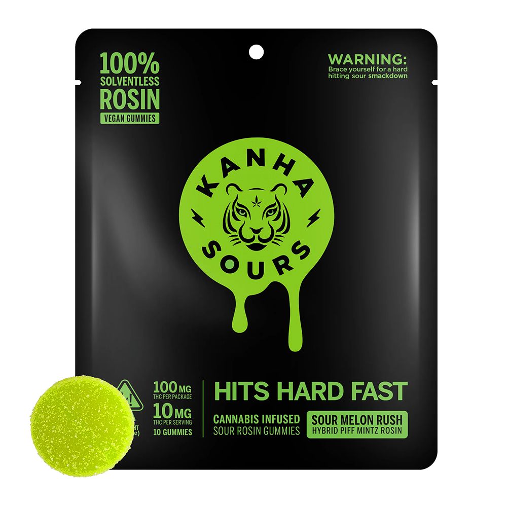 Kanha- SOUR MELON RUSH ROSIN NANO GUMMIES