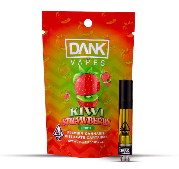 Dank Vapes - Kiwi Strawberry 1g Premium THC Cartridge
