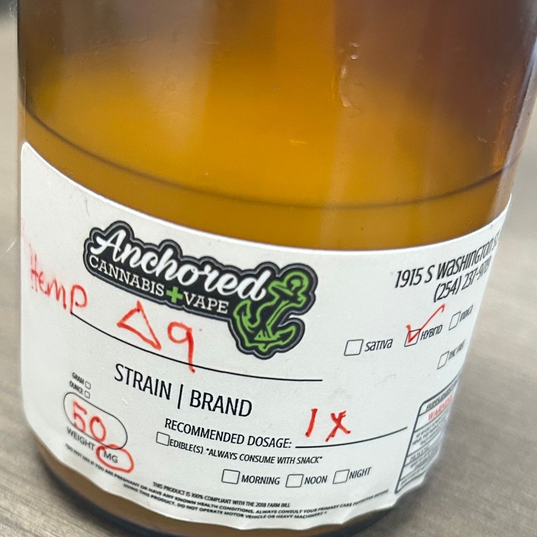 Anchored - D9 Hemp SHOT