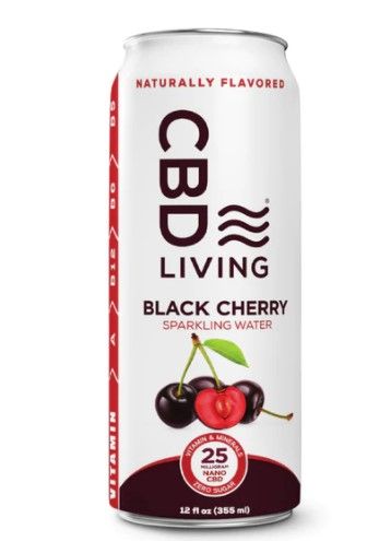 CBD Sparkling Water - Black Cherry 25mg