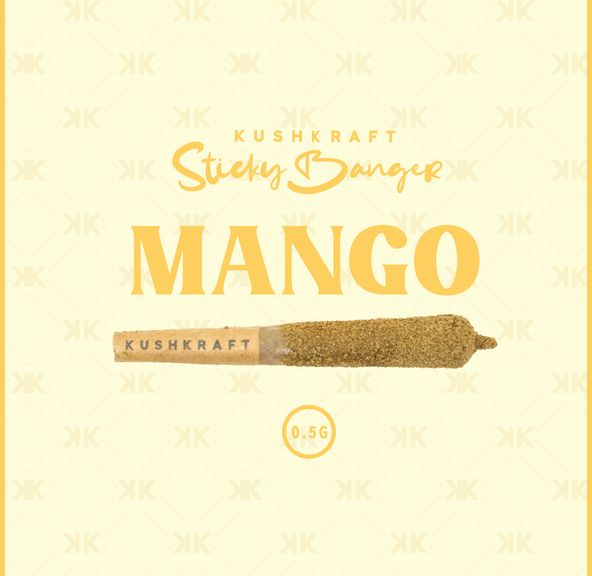 1 x 0.5g Infused Sticky Banger Pre-Roll Sativa Mango by KushKraft